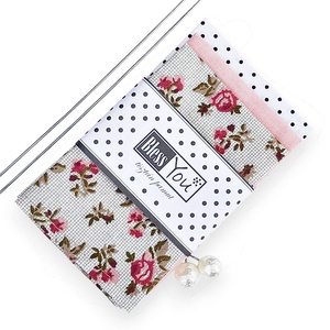 Rózsás pamut zsebkendő szett nőknek, Szépségápolás, Textil zsebkendő, Varrás, Hímzés, MESKA