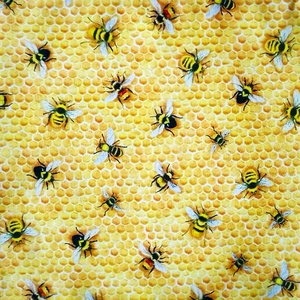 Bees méhes textilzsebkendő - méhecskés - szépségápolás - textil zsebkendő - Meska.hu