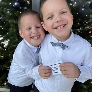 Akciós apa - fia páros csokornyakkendő - tengerész kék csíkos - ruha & divat - páros szett - apa-fia szett - Meska.hu