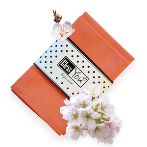 Biopamut szalvéta, barack rózsaszín - 20 cm, 2 db / pár, Otthon & Életmód, Konyhafelszerelés, tálalás, Konyhai textil, Szalvéta, Varrás, MESKA