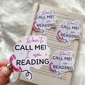 Don't call me! I am reading - matrica, Otthon & Életmód, Papír, írószer, Matrica, matrica csomag, Fotó, grafika, rajz, illusztráció, MESKA
