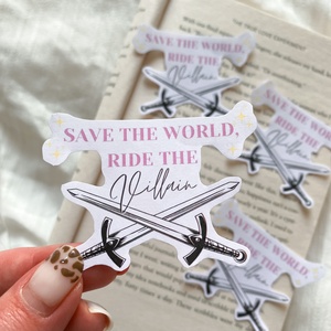 Save the world, ride the villain - matrica - otthon & életmód - papír, írószer - matrica, matrica csomag - Meska.hu