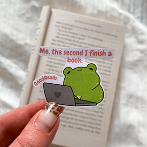 Me, the second I finish a book - matrica, Otthon & Életmód, Papír, írószer, Matrica, matrica csomag, Fotó, grafika, rajz, illusztráció, MESKA