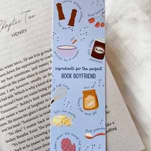 Ingredients for the perfect Book Boyfriend - könyvjelző - könyv & zene - könyvjelző - Meska.hu