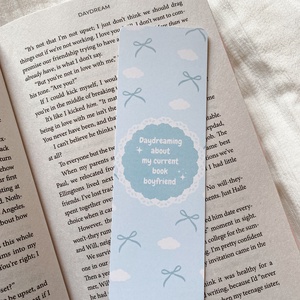 Daydreaming about my current book boyfriend - könyvjelző, Könyv & Zene, Könyvjelző, Fotó, grafika, rajz, illusztráció, MESKA