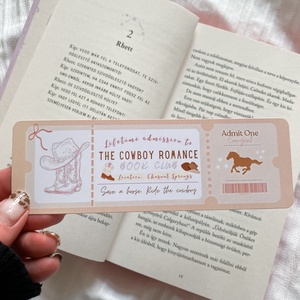 The cowboy romance Book Club - könyvjelző, Könyv & Zene, Könyvjelző, Fotó, grafika, rajz, illusztráció, MESKA