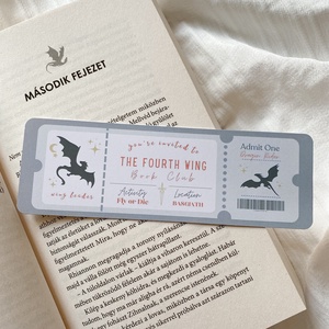 The Fouth Wing Book Club - könyvjelző, Könyv & Zene, Könyvjelző, Fotó, grafika, rajz, illusztráció, MESKA