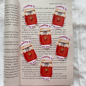 Reading is my jam - matrica, Otthon & Életmód, Papír, írószer, Matrica, matrica csomag, Fotó, grafika, rajz, illusztráció, MESKA