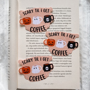scary til i get COFFEE, Otthon & Életmód, Papír, írószer, Matrica, matrica csomag, Fotó, grafika, rajz, illusztráció, MESKA