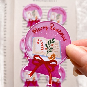 Merry Bookmas - matrica - Meska.hu