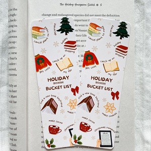 Holiday romance (bookish) bucket list- könyvjelző - könyv & zene - könyvjelző - Meska.hu