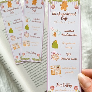 The Gingerbread Cafe - könyvjelző - könyv & zene - könyvjelző - Meska.hu