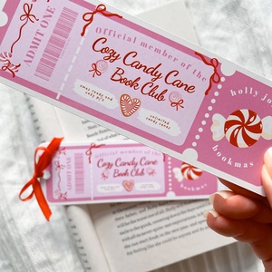 Cozy Candy Cane - könyvjelző - könyv & zene - könyvjelző - Meska.hu