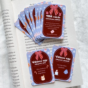 TBR kártyapakli - KARÁCSONYI kiadás, Játék & Sport, Táblajáték és Kártyajáték, Kártya, Fotó, grafika, rajz, illusztráció, 15(+1)-dbos TBR kártyapakli arra az estre, ha te is felhalmozod a könyveket, illetve sokszor nem tu..., MESKA