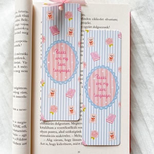 Books are my love language - könyvjelző, Könyv & Zene, Könyvjelző, Fotó, grafika, rajz, illusztráció, MESKA