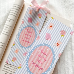 Books are my love language - könyvjelző - könyv & zene - könyvjelző - Meska.hu