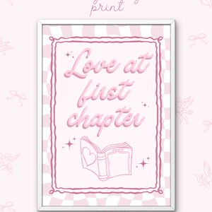 Love at first chapter - print, Otthon & Életmód, Dekoráció, Kép & Falikép, Poszter, Fotó, grafika, rajz, illusztráció, MESKA