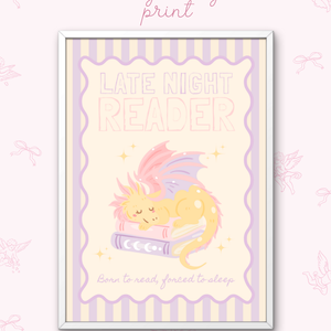 Late night reader - print, Otthon & Életmód, Dekoráció, Kép & Falikép, Poszter, Fotó, grafika, rajz, illusztráció, MESKA