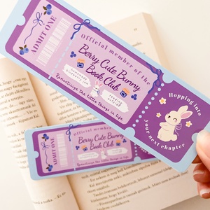 Berry Cute Bunny - Book Club - könyvjelző - könyv & zene - könyvjelző - Meska.hu