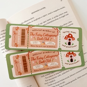 The Fairy Cottagecore - Book Club - könyvjelző, Könyv & Zene, Könyvjelző, Fotó, grafika, rajz, illusztráció, MESKA