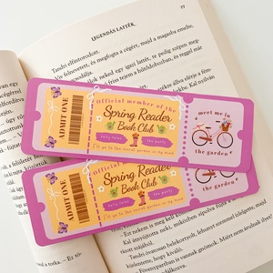 Spring Reader - Book Club - könyvjelző, Könyv & Zene, Könyvjelző, Fotó, grafika, rajz, illusztráció, MESKA
