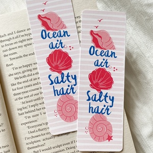 ocean air, salty hair - könyvjelző, Könyv & Zene, Könyvjelző, Fotó, grafika, rajz, illusztráció, MESKA