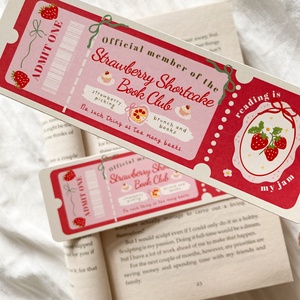 Strawberry Shortcake - Book Club - könyvjelző - könyv & zene - könyvjelző - Meska.hu