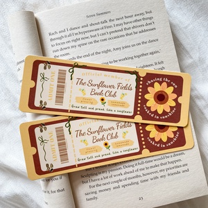 The Sunflower Fields - Book Club - könyvjelző, Könyv & Zene, Könyvjelző, Fotó, grafika, rajz, illusztráció, Egyedi tervezésű könyvjelző.
Kb 15,2 x 5 cm., MESKA