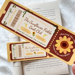 The Sunflower Fields - Book Club - könyvjelző - könyv & zene - könyvjelző - Meska.hu
