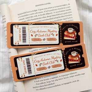 Cozy Autumn Mystery book club - könyvjelző - Meska.hu