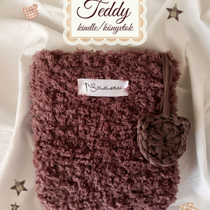 Teddy - Horgolt könyv/kindle tok - Meska.hu