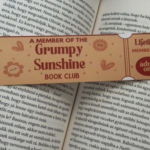 Grumpy Sunshine - könyvjelző , Könyv & Zene, Könyvjelző, Fotó, grafika, rajz, illusztráció, MESKA
