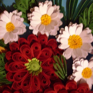 Pipacs margarétával - A4-es méret quilling technikával -  - Meska.hu