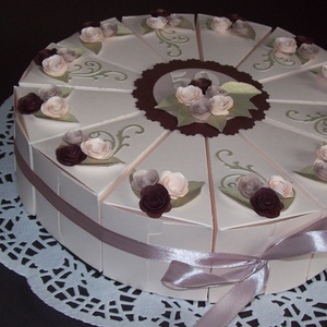 Pénzajándék átadó torta - jubileumra, extra nagy - otthon & életmód - papír, írószer - ajándékozás kellékei - papírtorta - Meska.hu