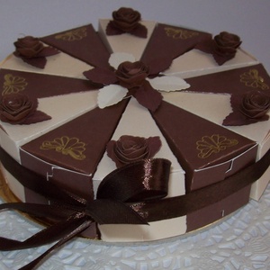 Pénzajándék átadó torta- csoki-vanília, mini - Meska.hu