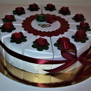 Pénzajándék átadó torta- nemzeti színekben - esküvő - emlék & ajándék - nászajándék - Meska.hu