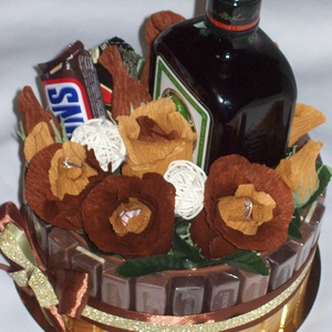 Csokicsokor- torta, édesség, virág,  ital - otthon & életmód - dekoráció - virágdísz és tartó - csokor & virágdísz - Meska.hu