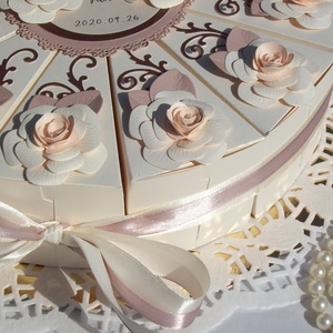 Nászajándék átadó torta -krém-golden rose-barack-csoki - otthon & életmód - papír, írószer - ajándékozás kellékei - papírtorta - Meska.hu