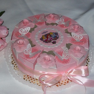 Ovis kínáló torta- rózsaszín-barack-pink, Disney hercegnős, Esküvő, Emlék & Ajándék, Nászajándék, Papírművészet, Meska