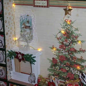 Adventi kalendárium- karácsonyi szobabelső  - karácsony - adventi díszek - adventi naptár - Meska.hu