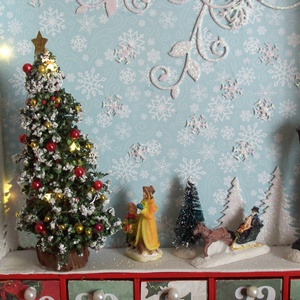 Adventi kalendárium - Esti séta  a  parkban - karácsony - adventi díszek - adventi naptár - Meska.hu