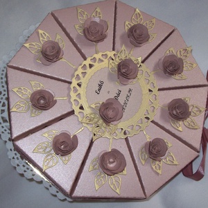 Pénzajándék átadó torta - golden rose-fehér arany - esküvő - emlék & ajándék - nászajándék - Meska.hu