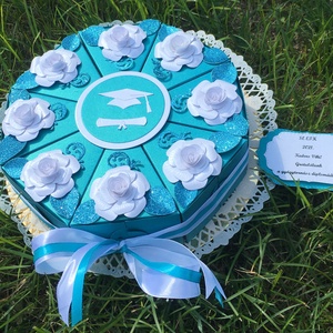 Pénzajándék átadó torta diplomaosztóra - otthon & életmód - papír, írószer - ajándékozás kellékei - papírtorta - Meska.hu