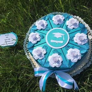Pénzajándék átadó torta diplomaosztóra - otthon & életmód - papír, írószer - ajándékozás kellékei - papírtorta - Meska.hu