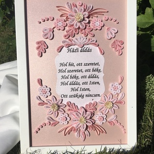 Házi áldás barack árnyalatokban - otthon & életmód - vallás - házi áldás - Meska.hu