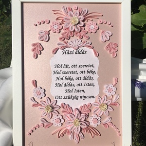 Házi áldás barack árnyalatokban - otthon & életmód - vallás - házi áldás - Meska.hu