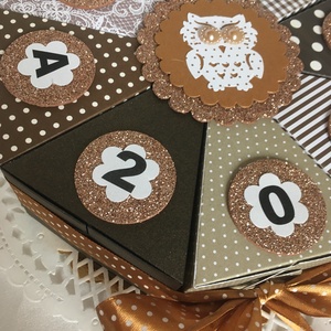 Pénzajándék átadó torta - Kettős születésnap, közepes  - otthon & életmód - papír, írószer - ajándékozás kellékei - papírtorta - Meska.hu