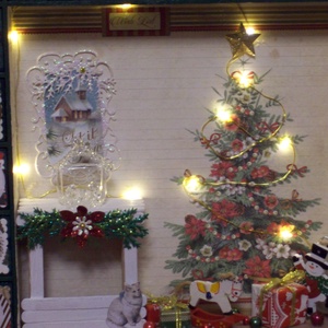 Adventi kalendárium- karácsonyi szobabelső  - karácsony - adventi díszek - adventi naptár - Meska.hu