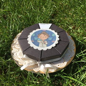 Pénzajándék átadó torta, mini - otthon & életmód - papír, írószer - ajándékozás kellékei - papírtorta - Meska.hu