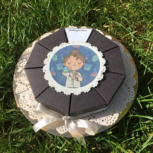 Pénzajándék átadó torta, mini - otthon & életmód - papír, írószer - ajándékozás kellékei - papírtorta - Meska.hu